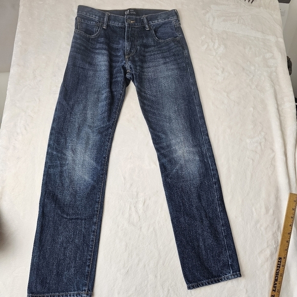GAP jeans Straight Vinta Vintage Denim 28x30 Mens Blue Dark Wash Jan 2018 - Picture 1 of 10